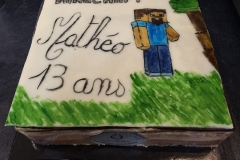 Entremet anniversaire "Minecraft"